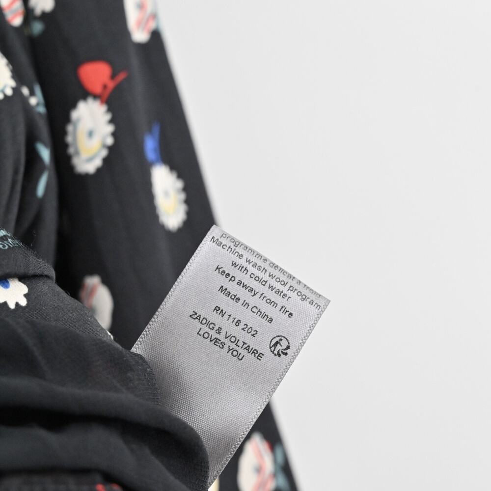 Zadig & Voltaire Black Floral-Print Zip Jacket - Picture 9 of 14